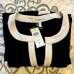 BCBG black and white dress